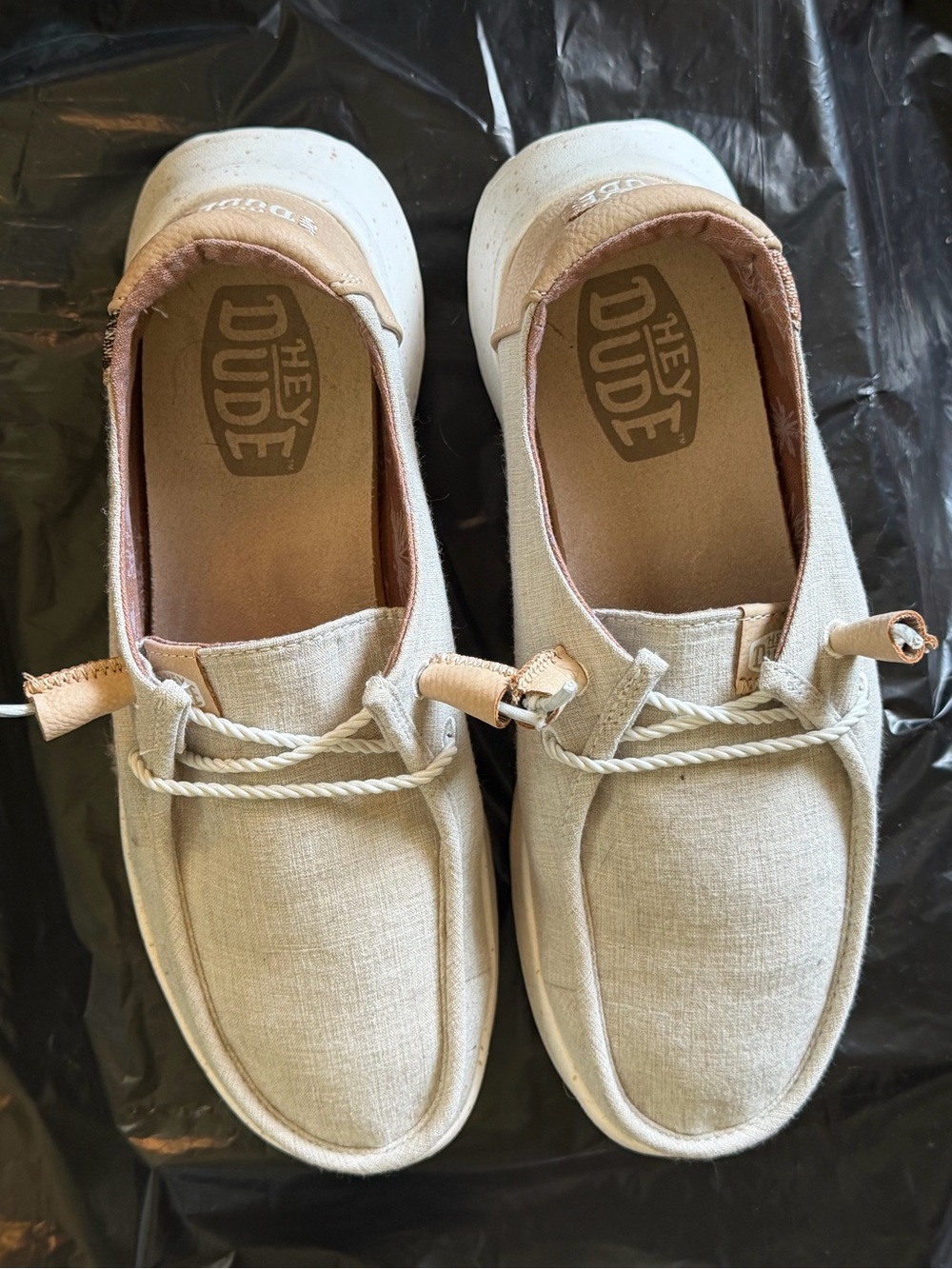 Hey Dude Slip-On Canvas Shoes in Light Beige
